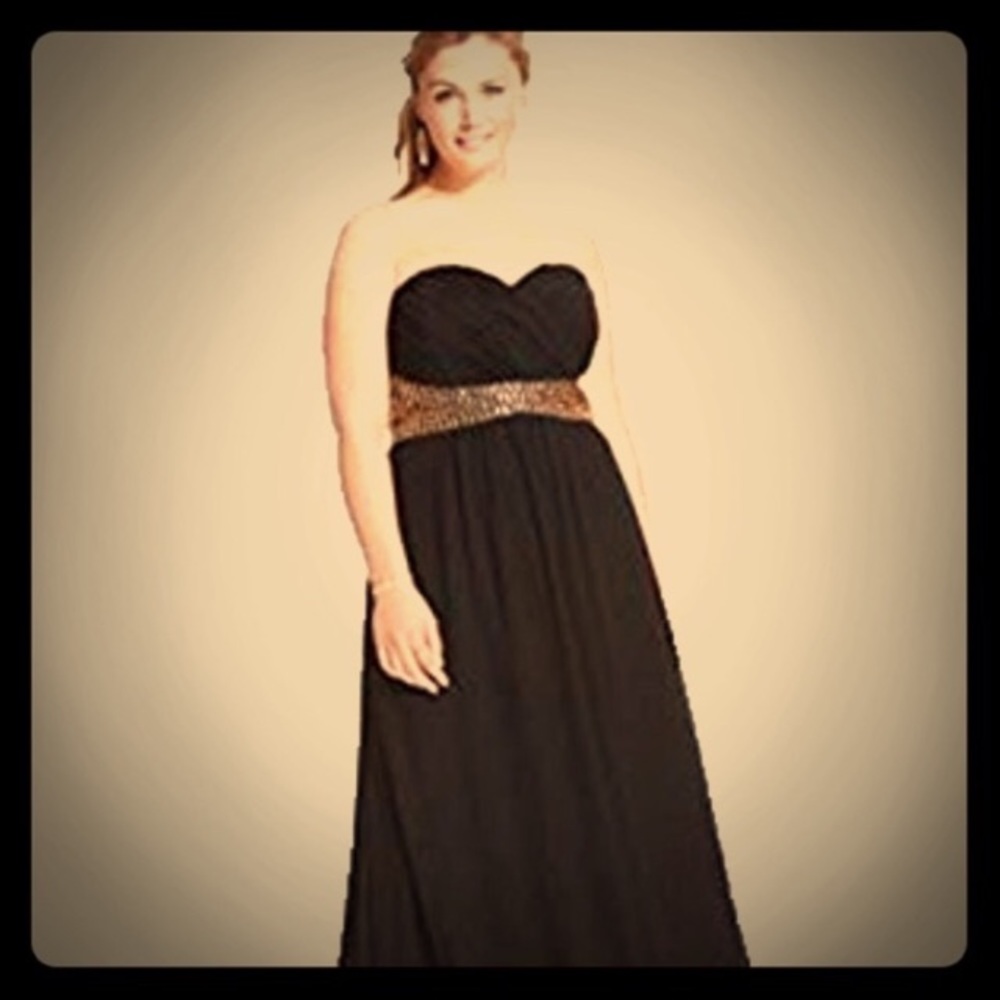Beautiful Black and Rose Gold Gown